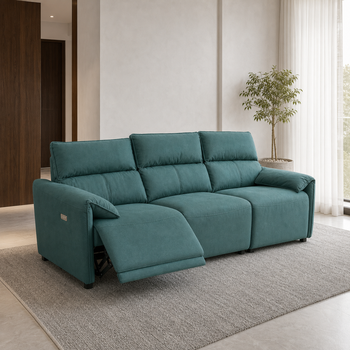 Manor Recliner 3 seater blue 01 main