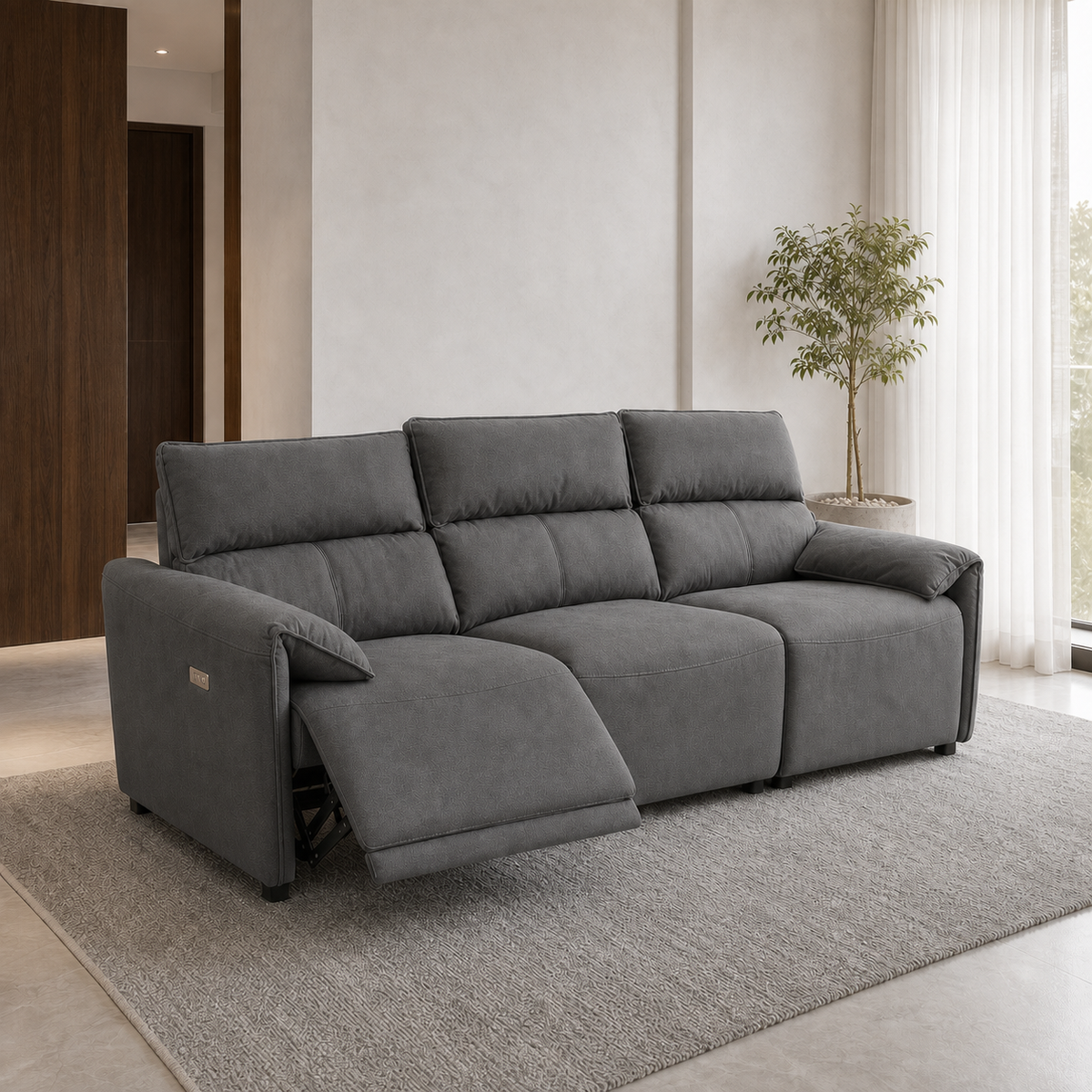 Manor Recliner 3 seater grey 01 main