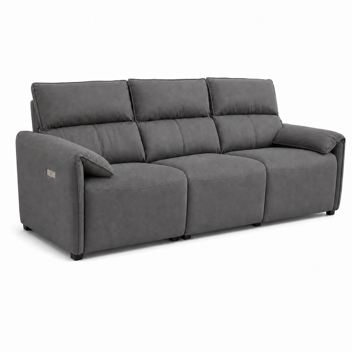 Manor Recliner 3 seater grey 02 white
