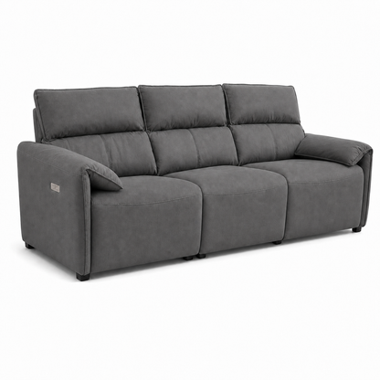 Manor Recliner 3 seater grey 02 white