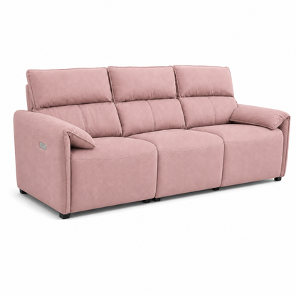 Manor Recliner 3 seater pink 02 white