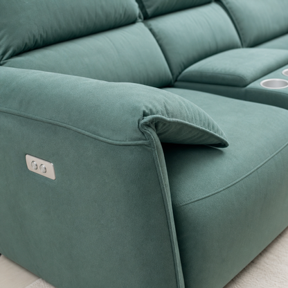 Manor Recliner upholstery and reclining detail
