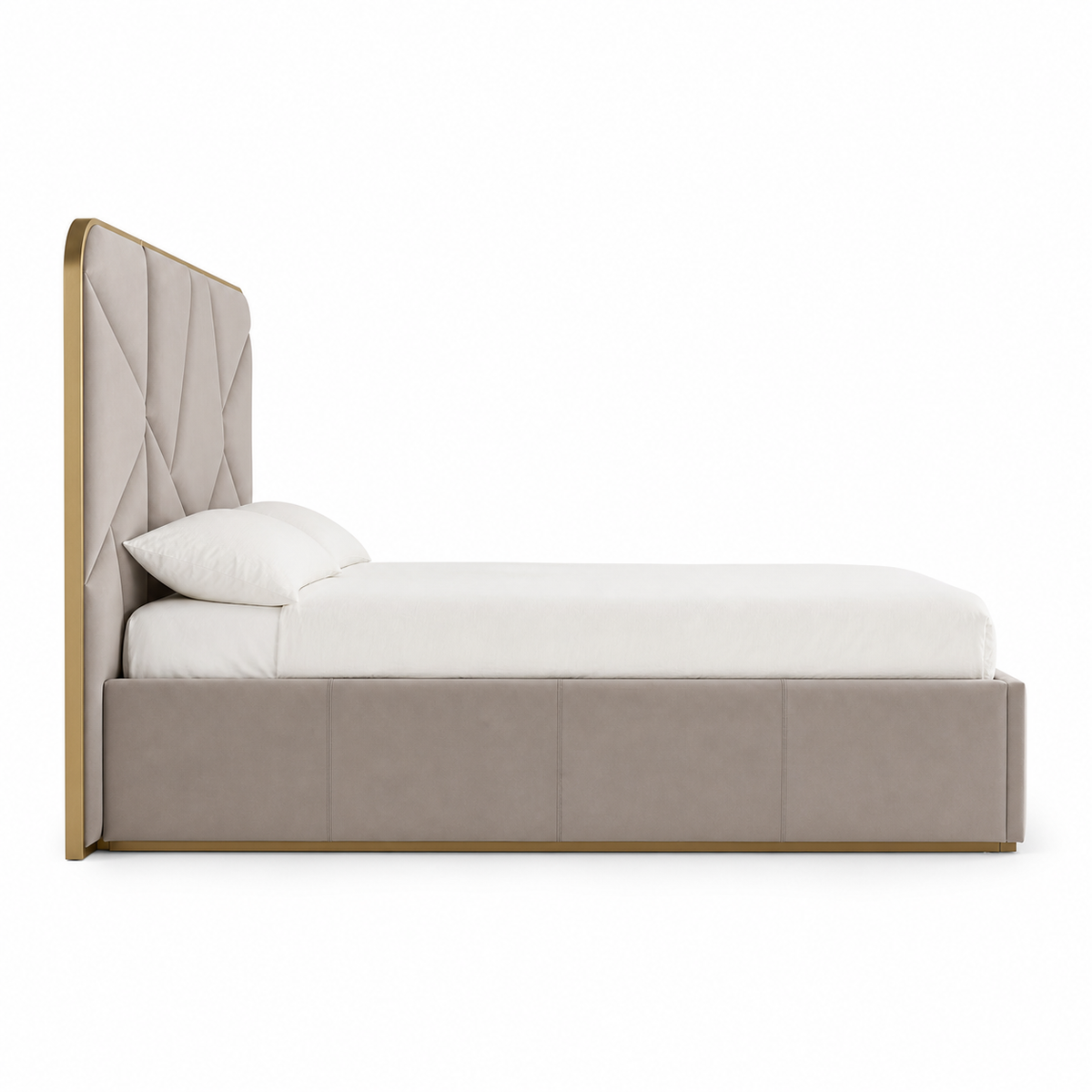 Mars - Bed, complete long-side studio bed view