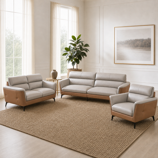 Maven - 3+2+1 Sofa Set, complete 3+2+1 sofa set in an editorial living room