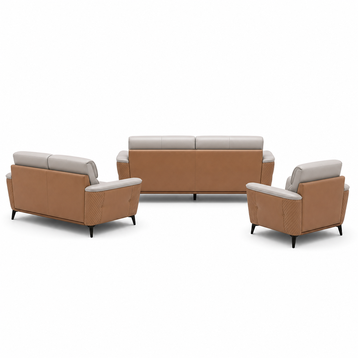 Maven - 3+2+1 Sofa Set, complete 3+2+1 sofa set side studio view
