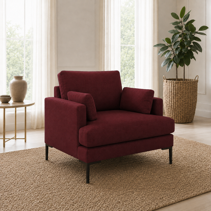 Maven 3+2+1 Sofa Set, 1 seater, red, room view