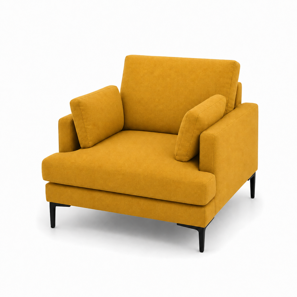 Maven 3+2+1 Sofa Set, 1 seater, yellow, studio view
