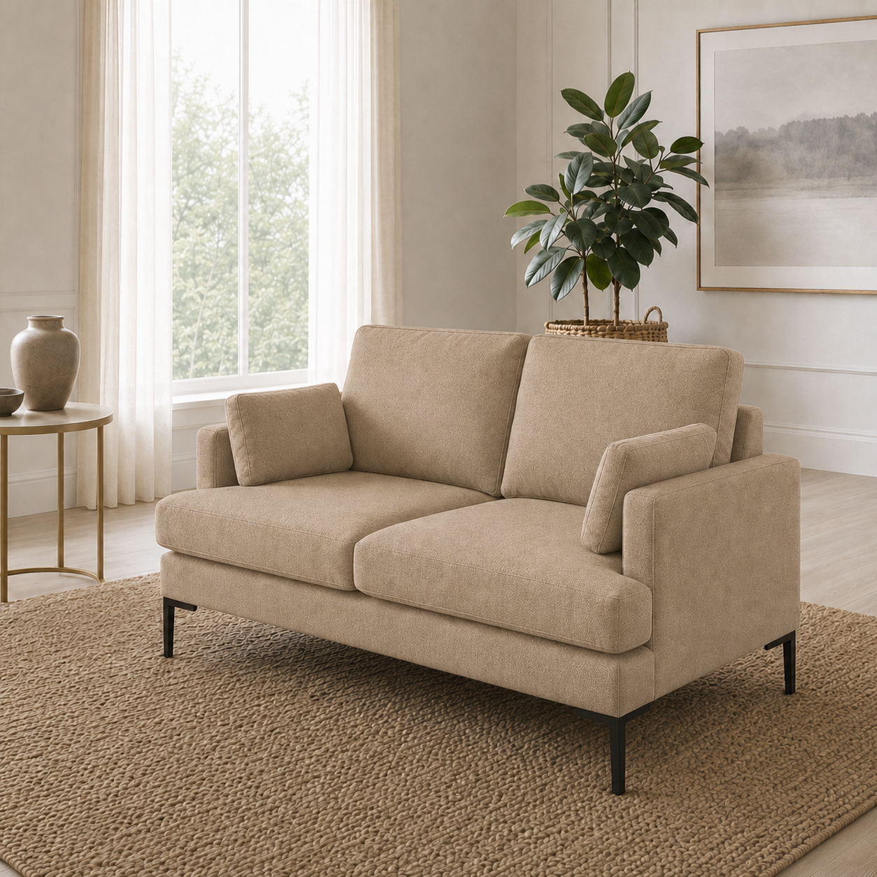 Maven 3+2+1 Sofa Set, 2 seater, beige, room view