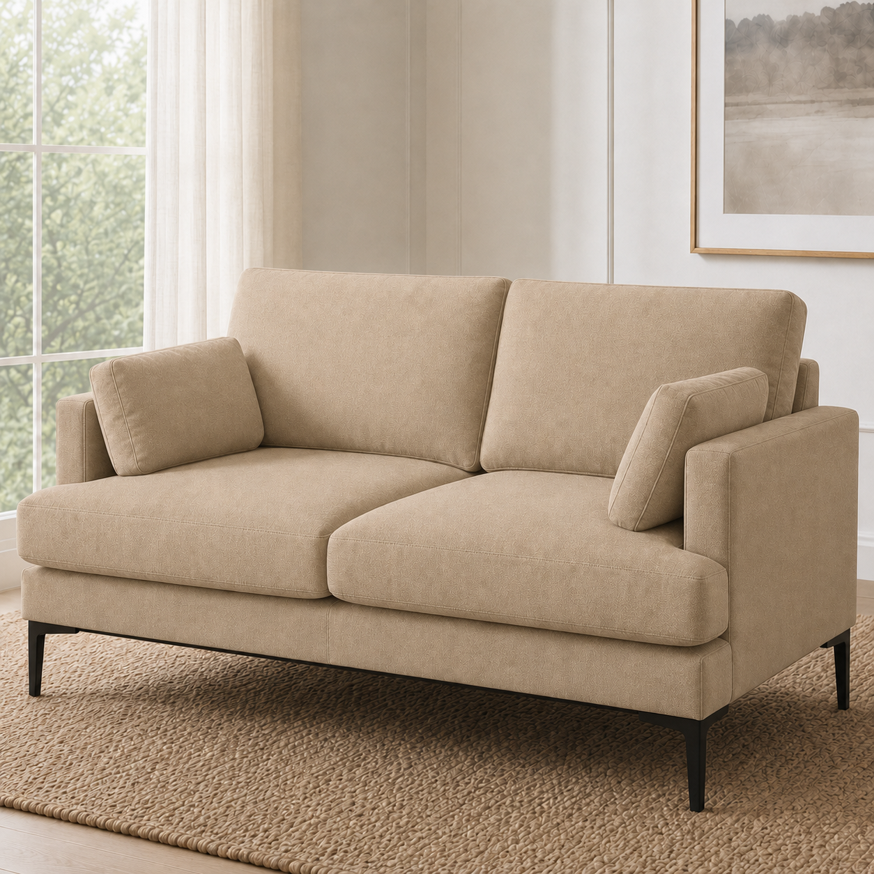 Maven 3+2+1 Sofa Set, 2 seater, beige, detail view