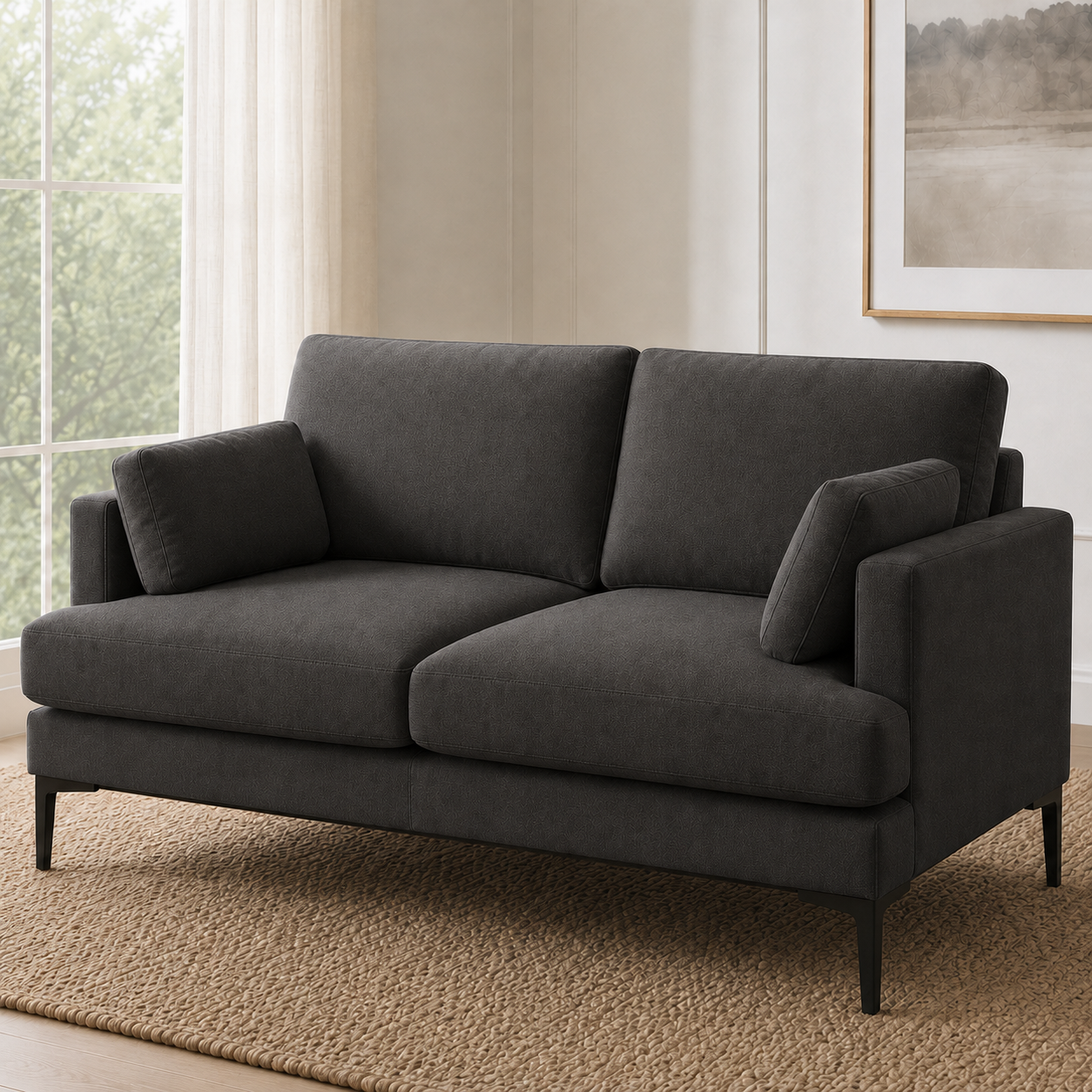Maven 3+2+1 Sofa Set, 2 seater, grey, detail view