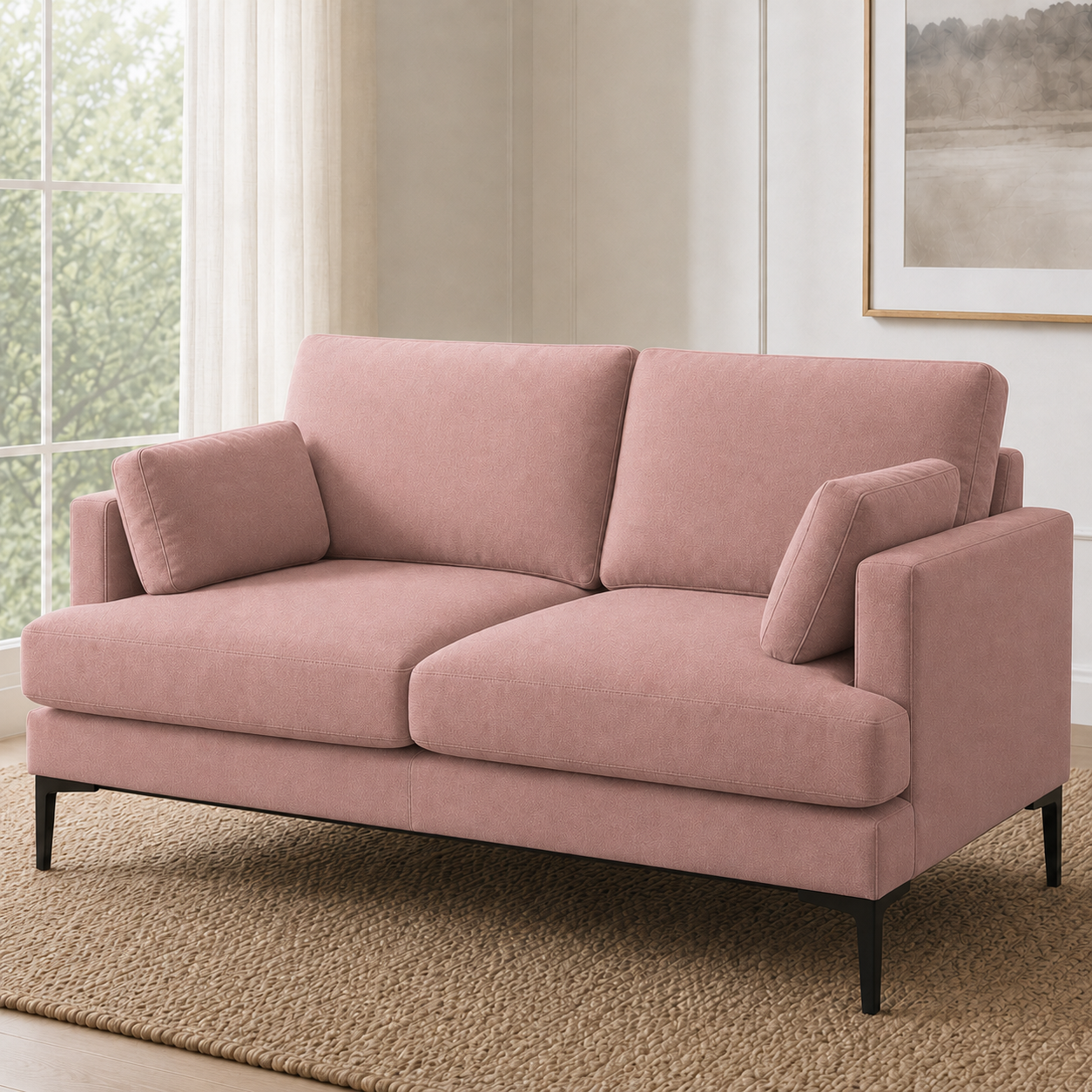 Maven 3+2+1 Sofa Set, 2 seater, pink, detail view