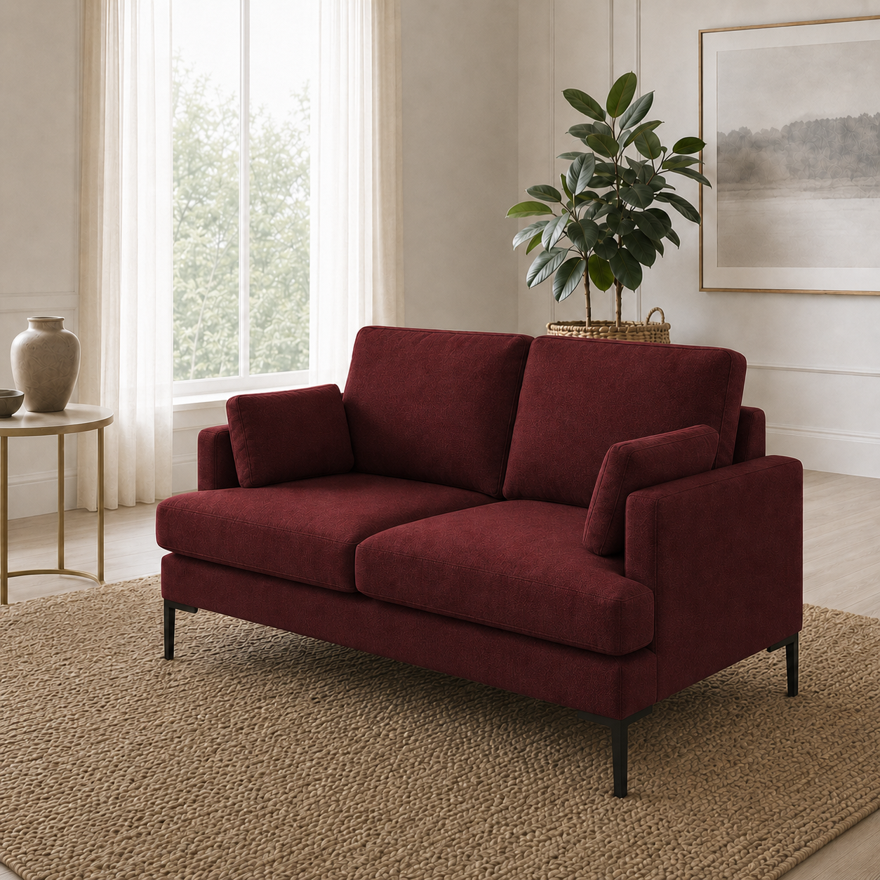 Maven 3+2+1 Sofa Set, 2 seater, red, room view