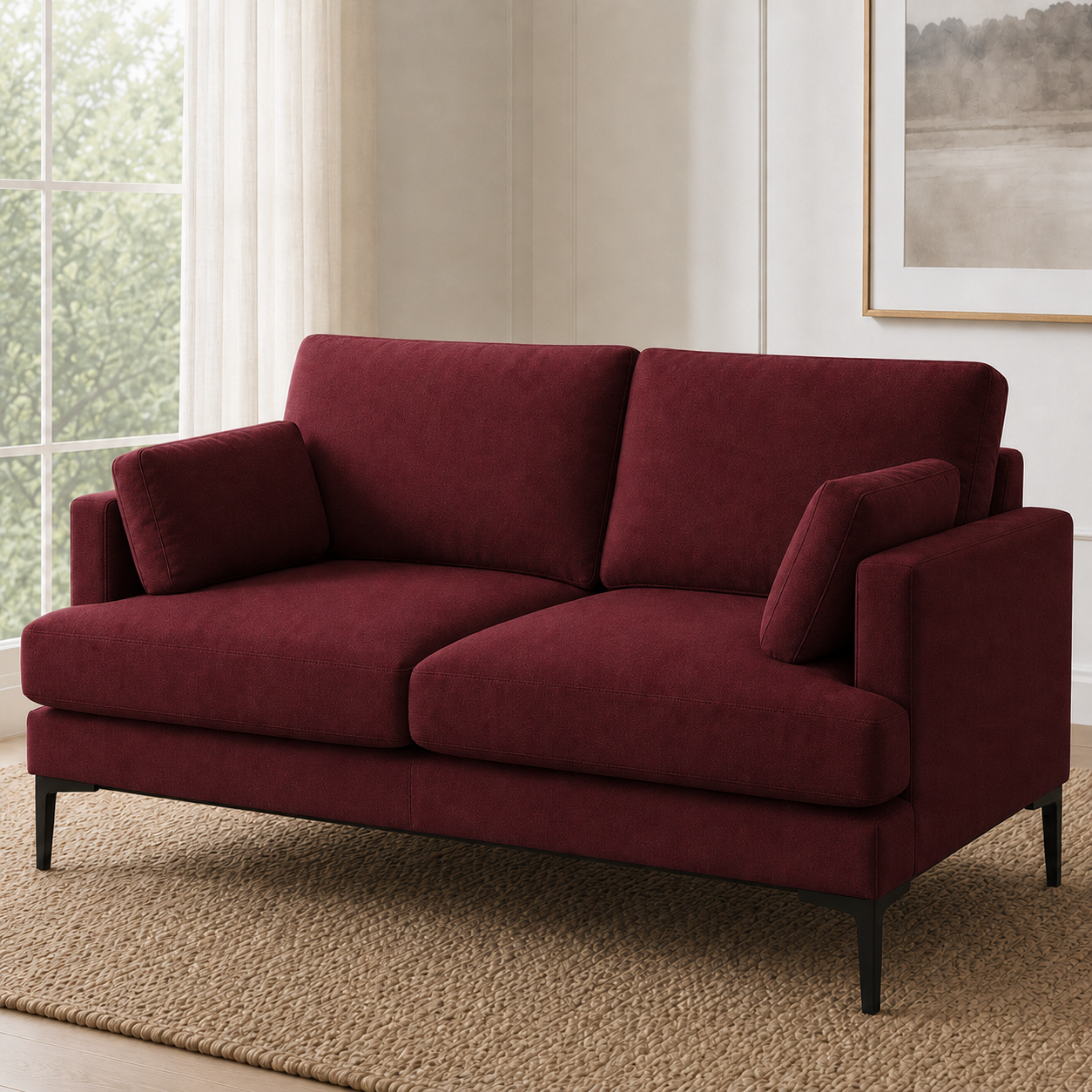 Maven 3+2+1 Sofa Set, 2 seater, red, detail view