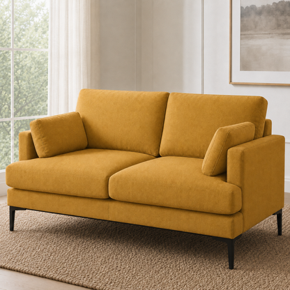 Maven 3+2+1 Sofa Set, 2 seater, yellow, detail view