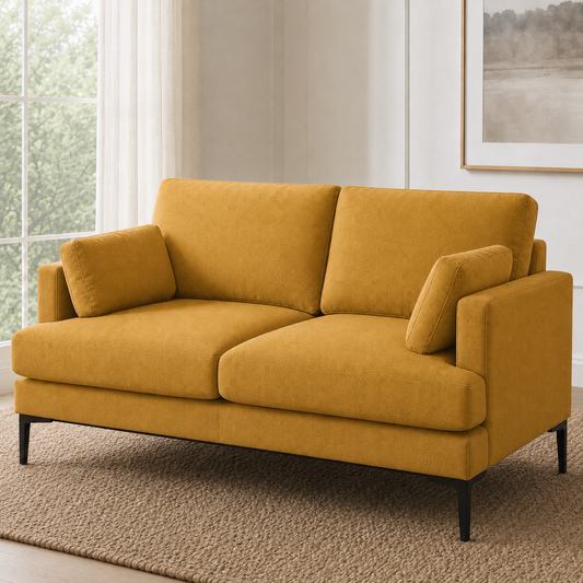 Maven 3+2+1 Sofa Set, 2 seater, yellow, detail view