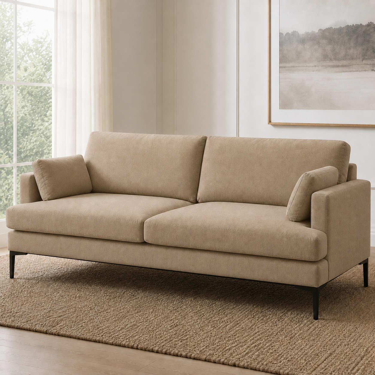 Maven 3+2+1 Sofa Set, 3 seater, beige, room view