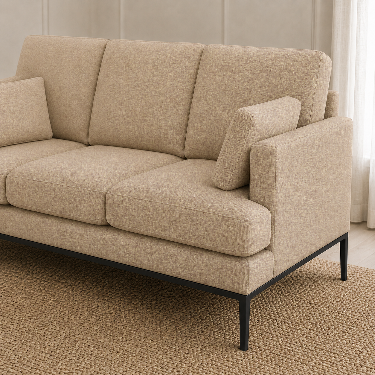 Maven 3+2+1 Sofa Set, 3 seater, beige, detail view