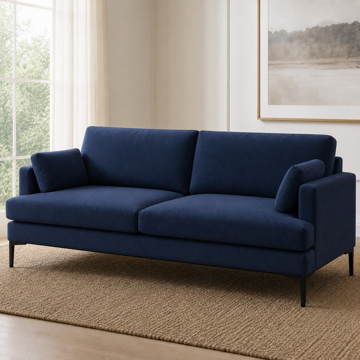 Maven 3+2+1 Sofa Set, 3 seater, blue, room view