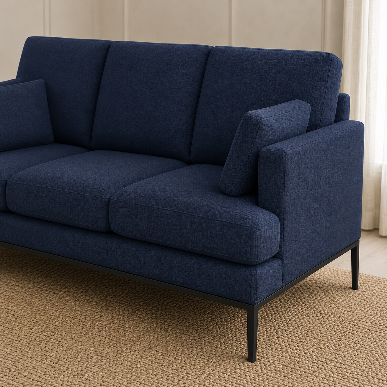 Maven 3+2+1 Sofa Set, 3 seater, blue, detail view
