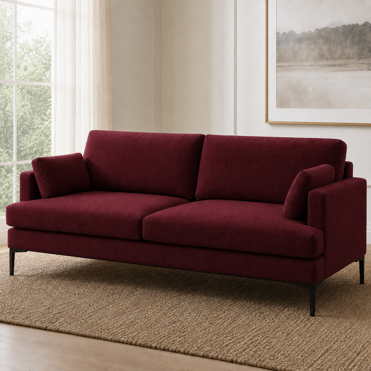Maven 3+2+1 Sofa Set, 3 seater, red, room view