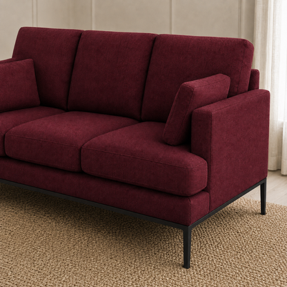 Maven 3+2+1 Sofa Set, 3 seater, red, detail view