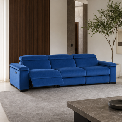 Meadow Recliner 3 seater blue 01 main