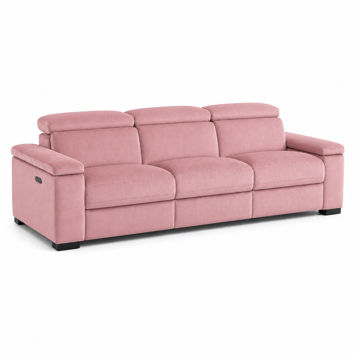 Meadow Recliner 3 seater pink 02 white