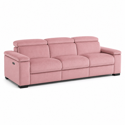 Meadow Recliner 3 seater pink 02 white