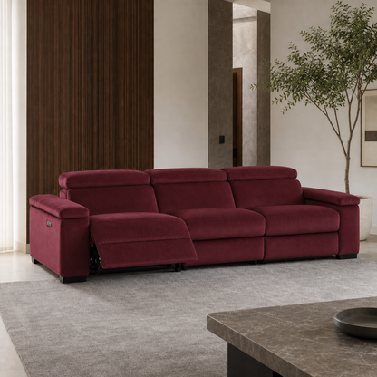 Meadow Recliner 3 seater red 01 main