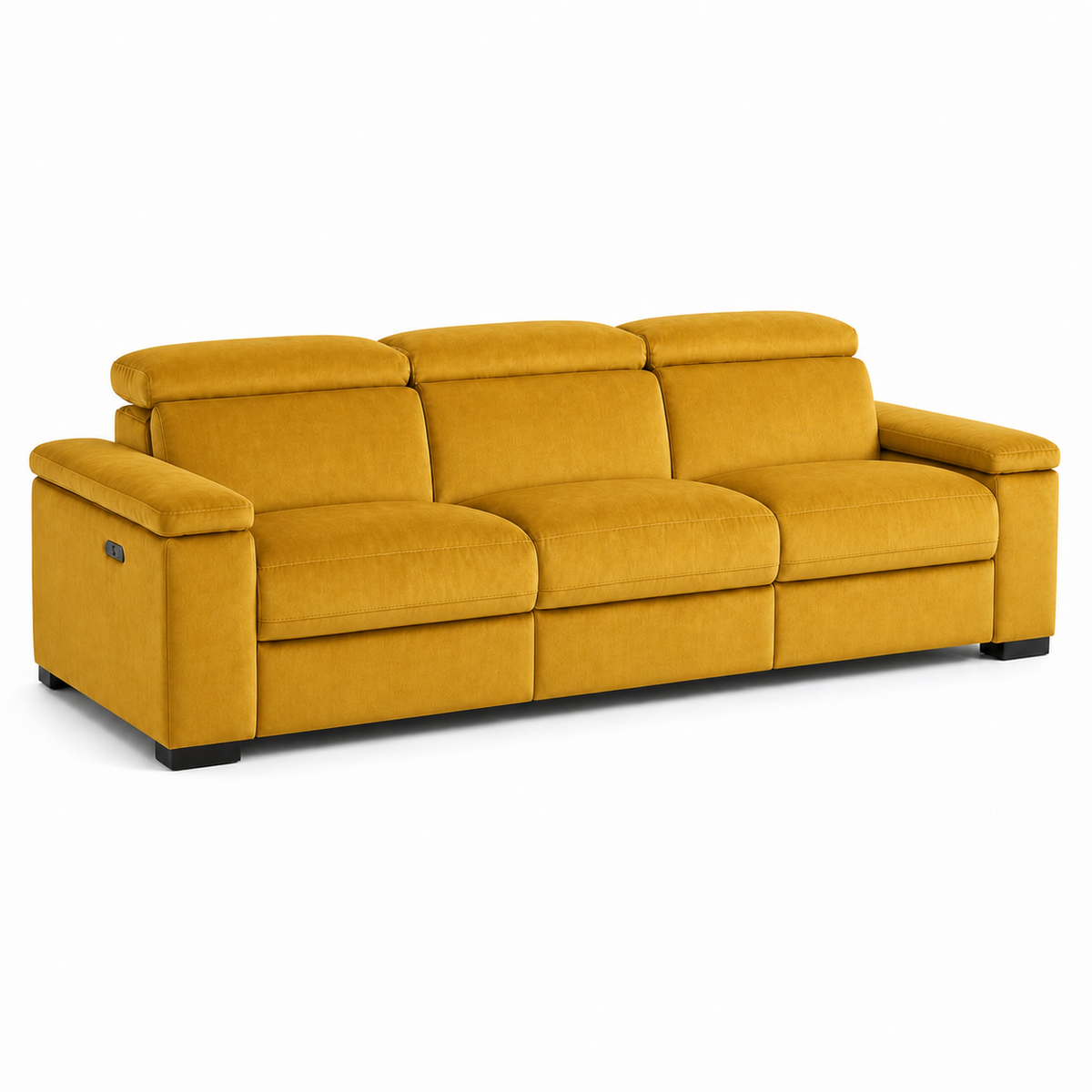 Meadow Recliner 3 seater yellow 02 white
