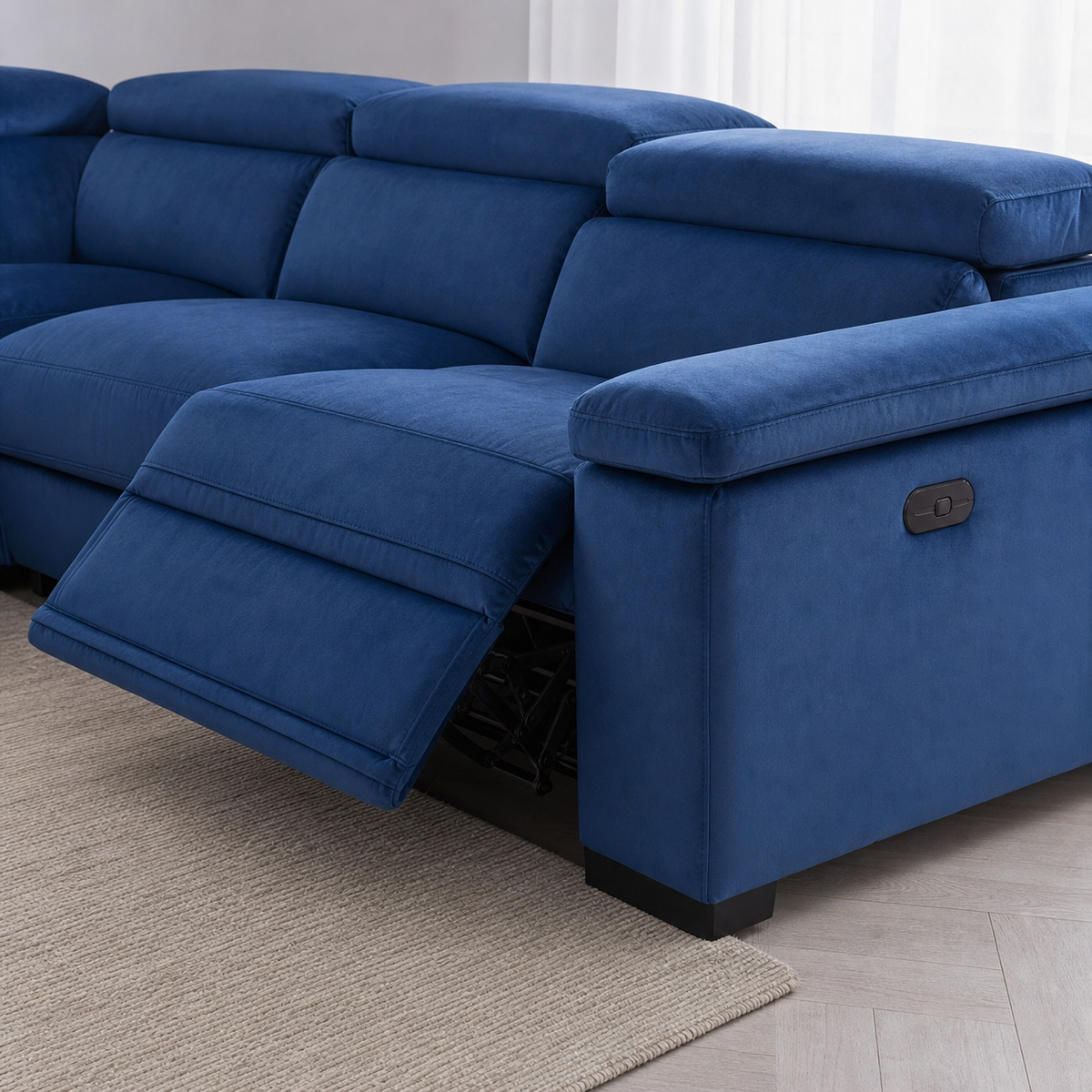 Meadow Recliner upholstery and reclining detail