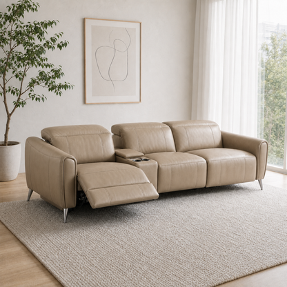 Mesa Recliner 3 seater beige 01 main