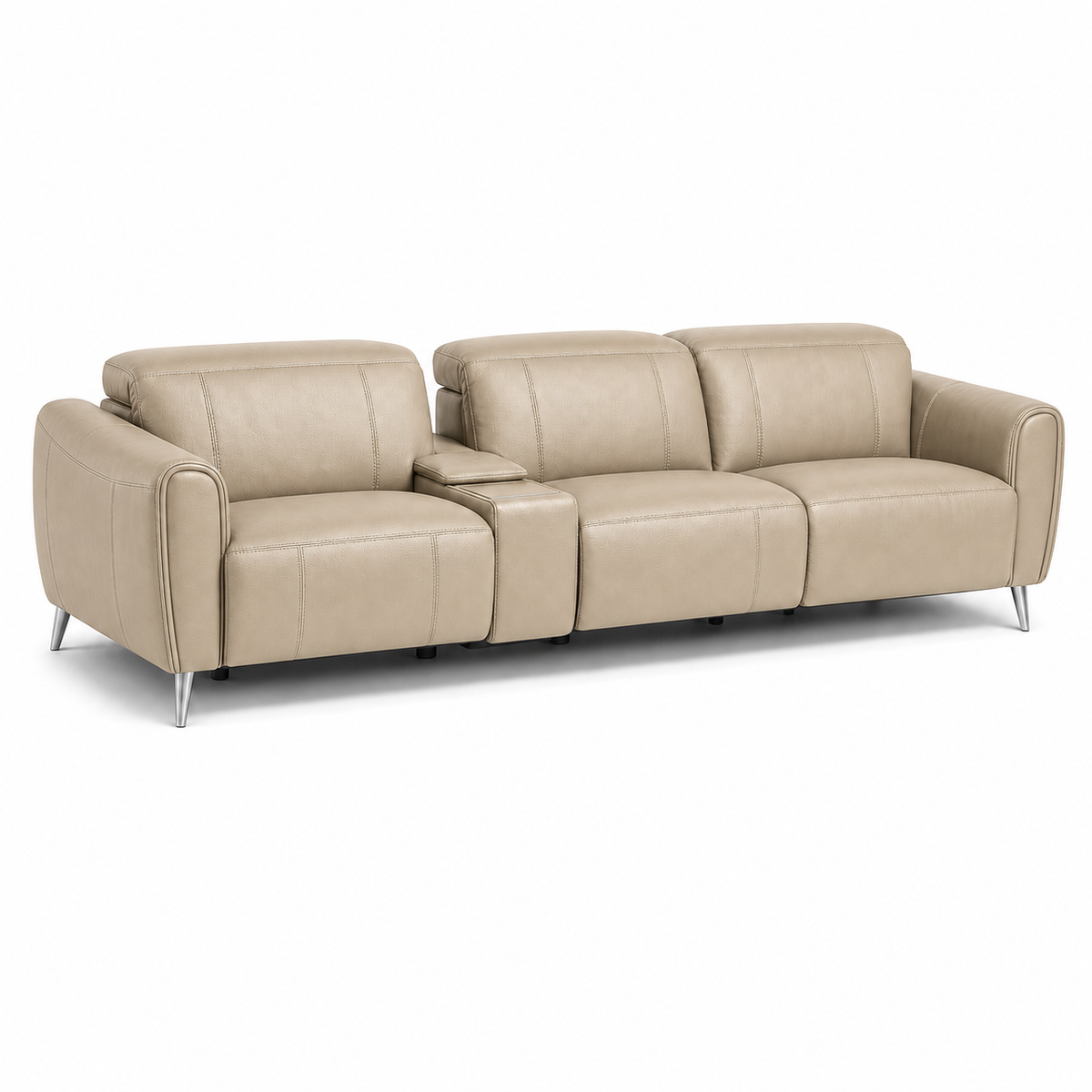 Mesa Recliner 3 seater beige 02 white