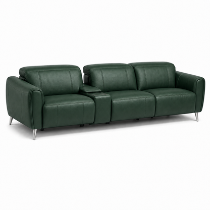 Mesa Recliner 3 seater green 02 white