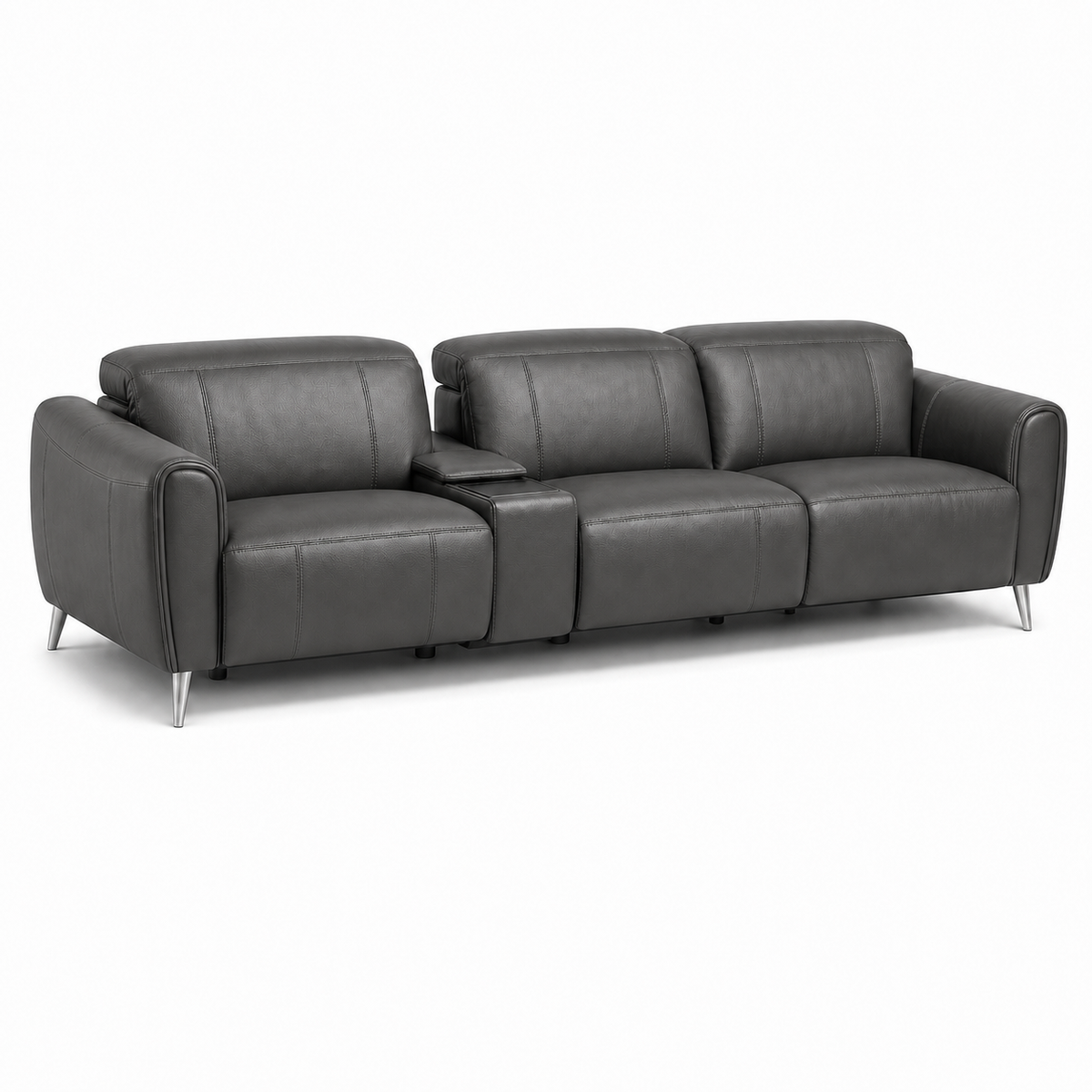 Mesa Recliner 3 seater grey 02 white