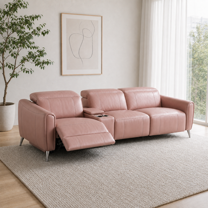 Mesa Recliner 3 seater pink 01 main
