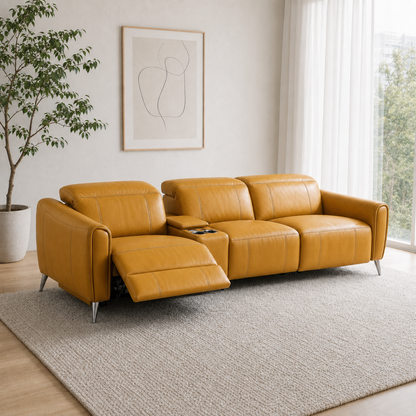 Mesa Recliner 3 seater yellow 01 main