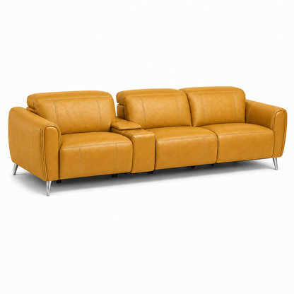 Mesa Recliner 3 seater yellow 02 white