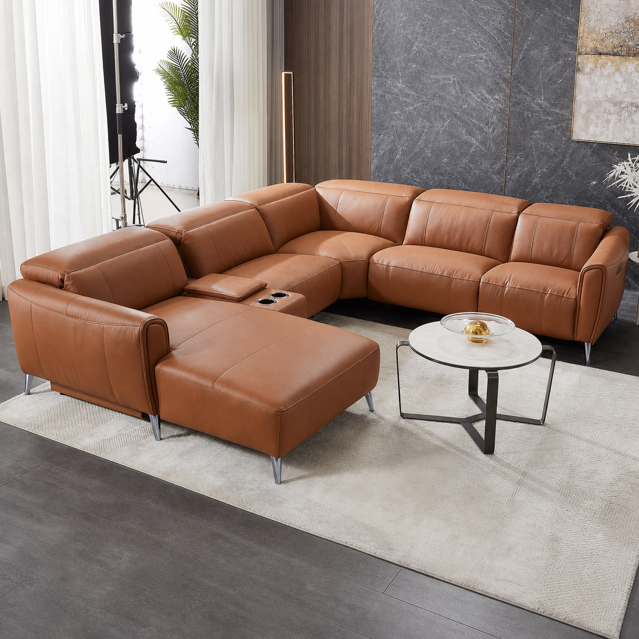 Mesa Recliner upholstery and reclining detail