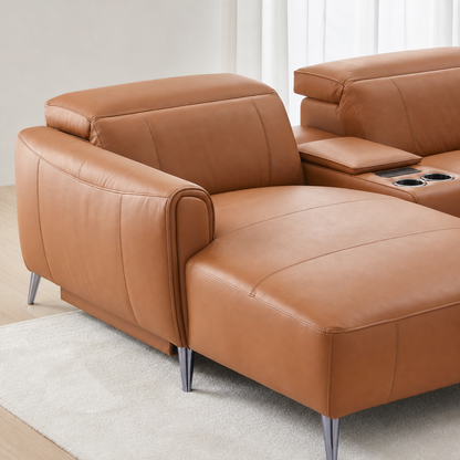 Mesa Recliner upholstery and reclining detail