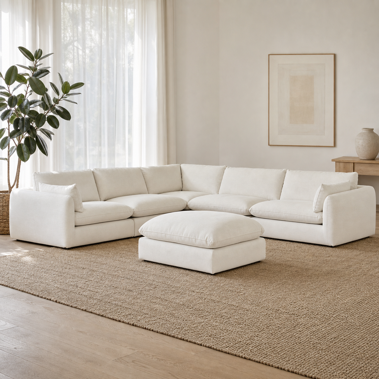 Metro - L shape sectional sofa in the exact upholstery color shown in the source reference, sectional sofa in a modern living room