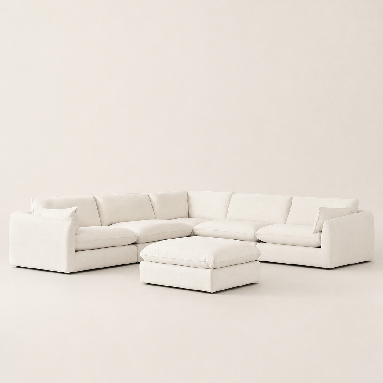 Metro - L shape sectional sofa, complete sectional sofa studio view