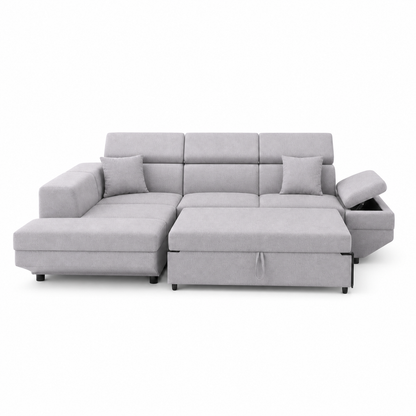 Miroz - Sofa bed, open sofa-bed front studio view on pure white