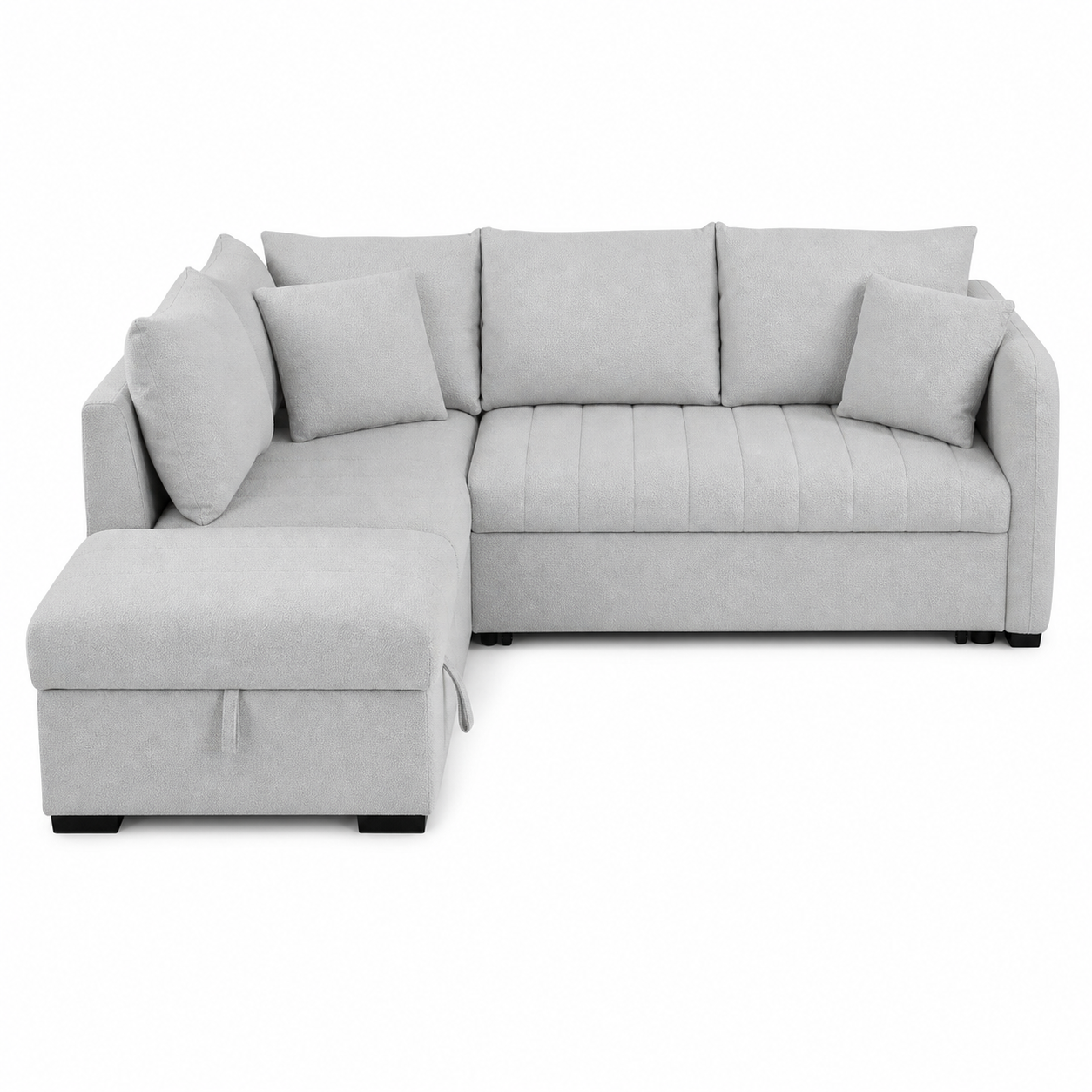 Rynor - Sofa bed, fully closed studio view on a pure-white background