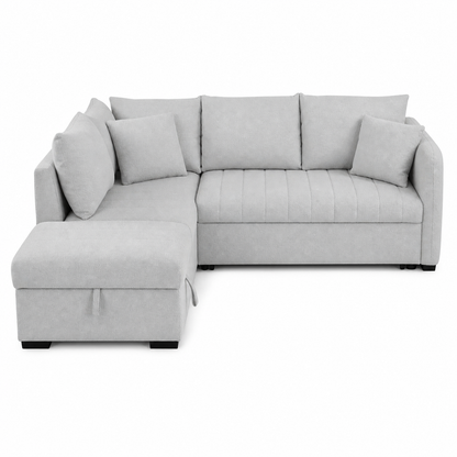 Rynor - Sofa bed, fully closed studio view on a pure-white background