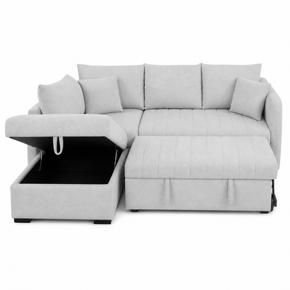 Rynor - Sofa bed, fully open studio view on a pure-white background