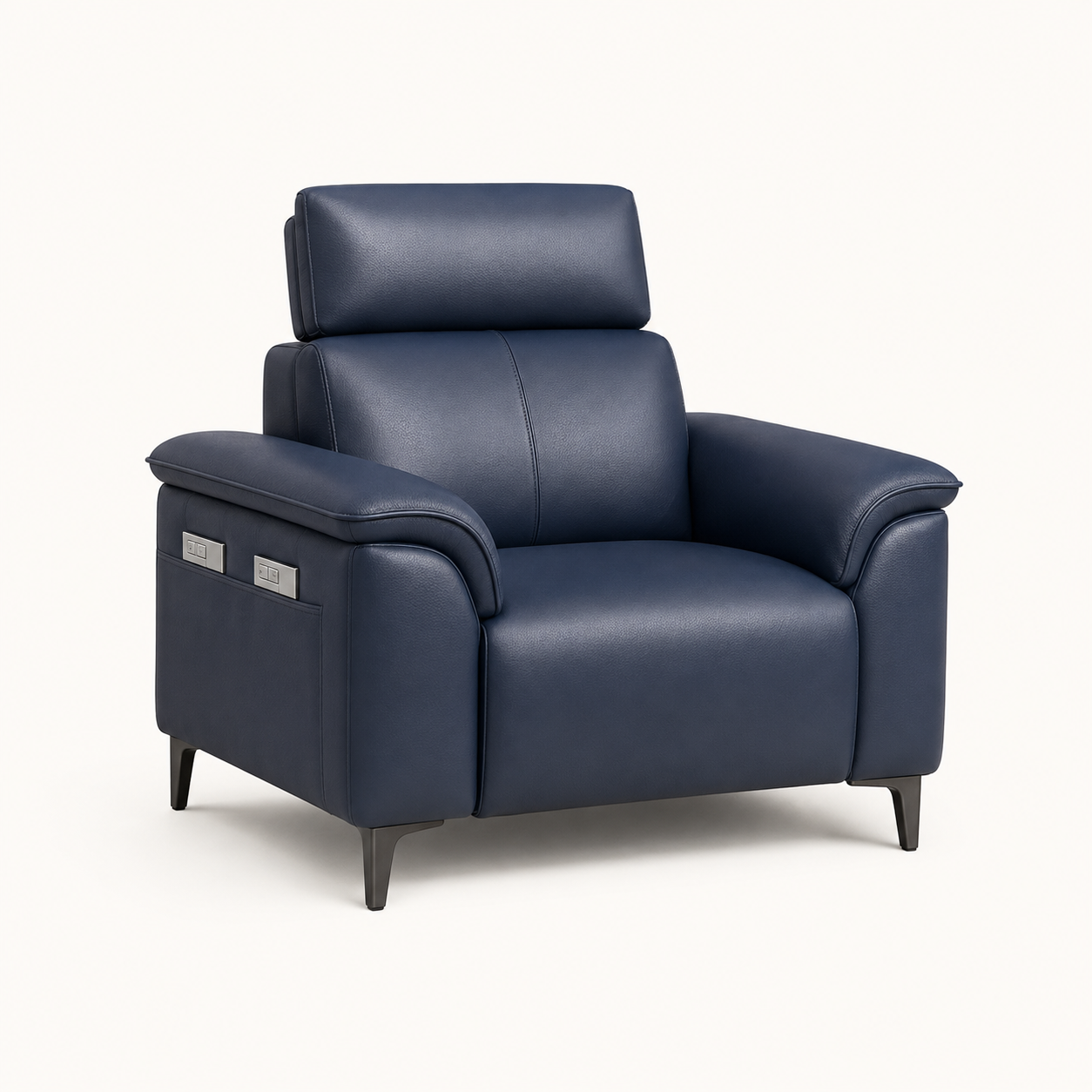 Mirth 3+2+1 Sofa Set, 1 seater, blue, studio view