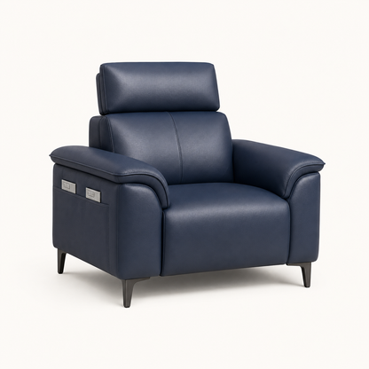 Mirth 3+2+1 Sofa Set, 1 seater, blue, studio view