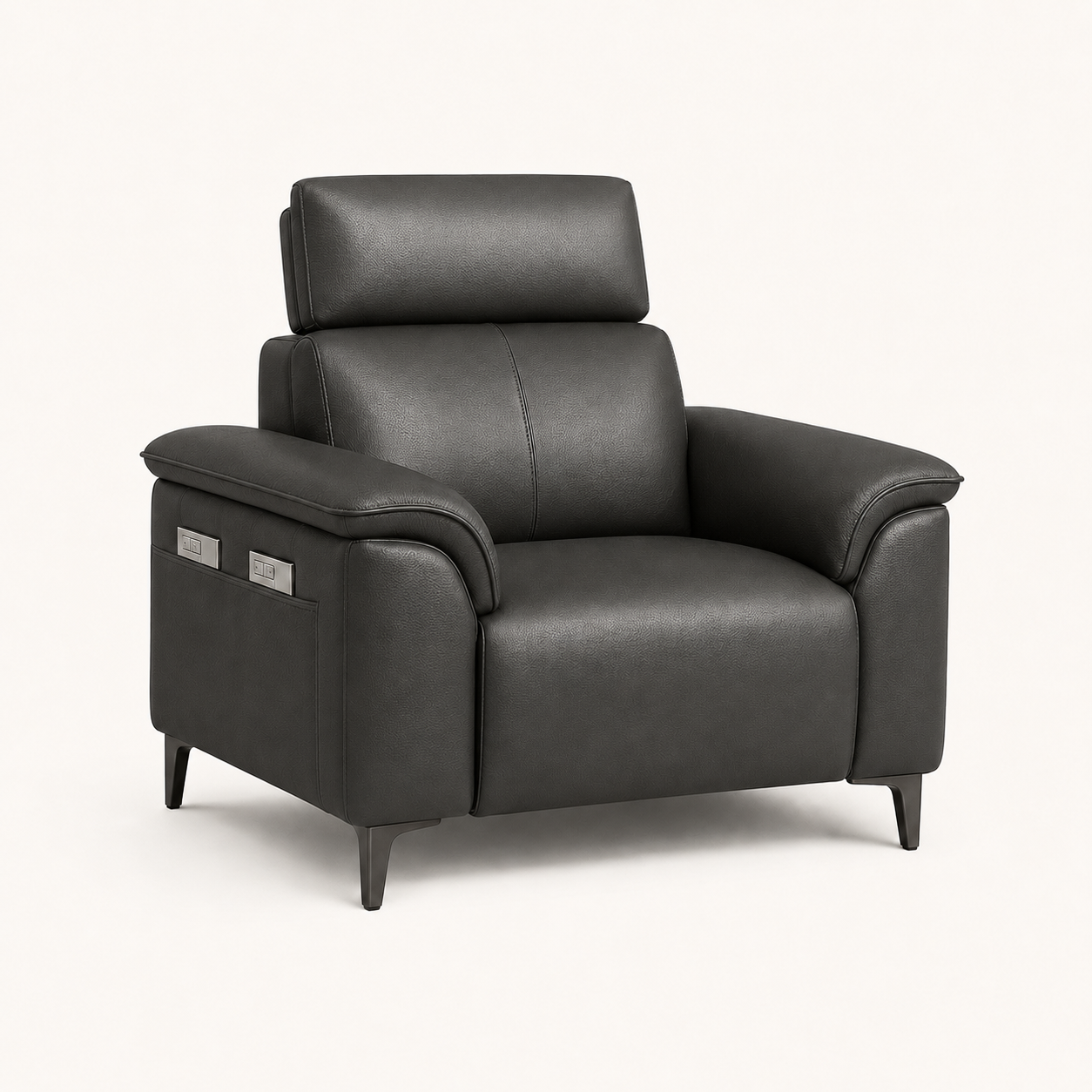 Mirth 3+2+1 Sofa Set, 1 seater, grey, studio view