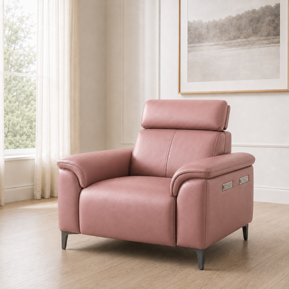 Mirth 3+2+1 Sofa Set, 1 seater, pink, room view